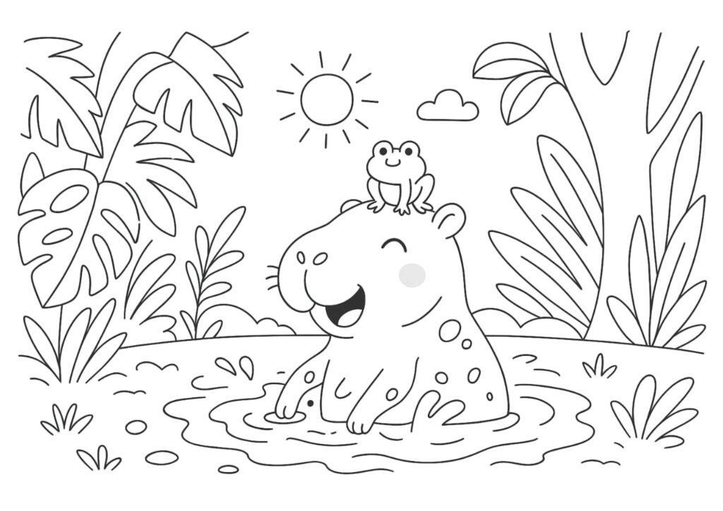 bobbie good capivara para colorir 