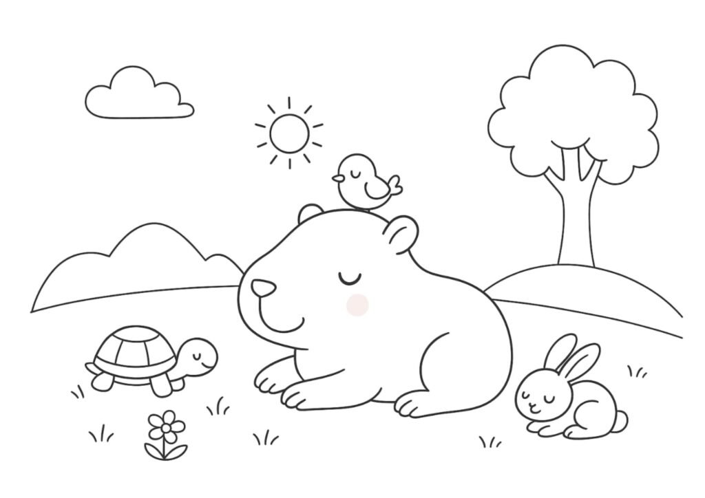 bobbie good capivara para colorir 