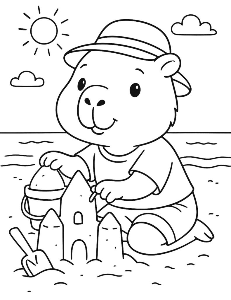 capivara para colorir