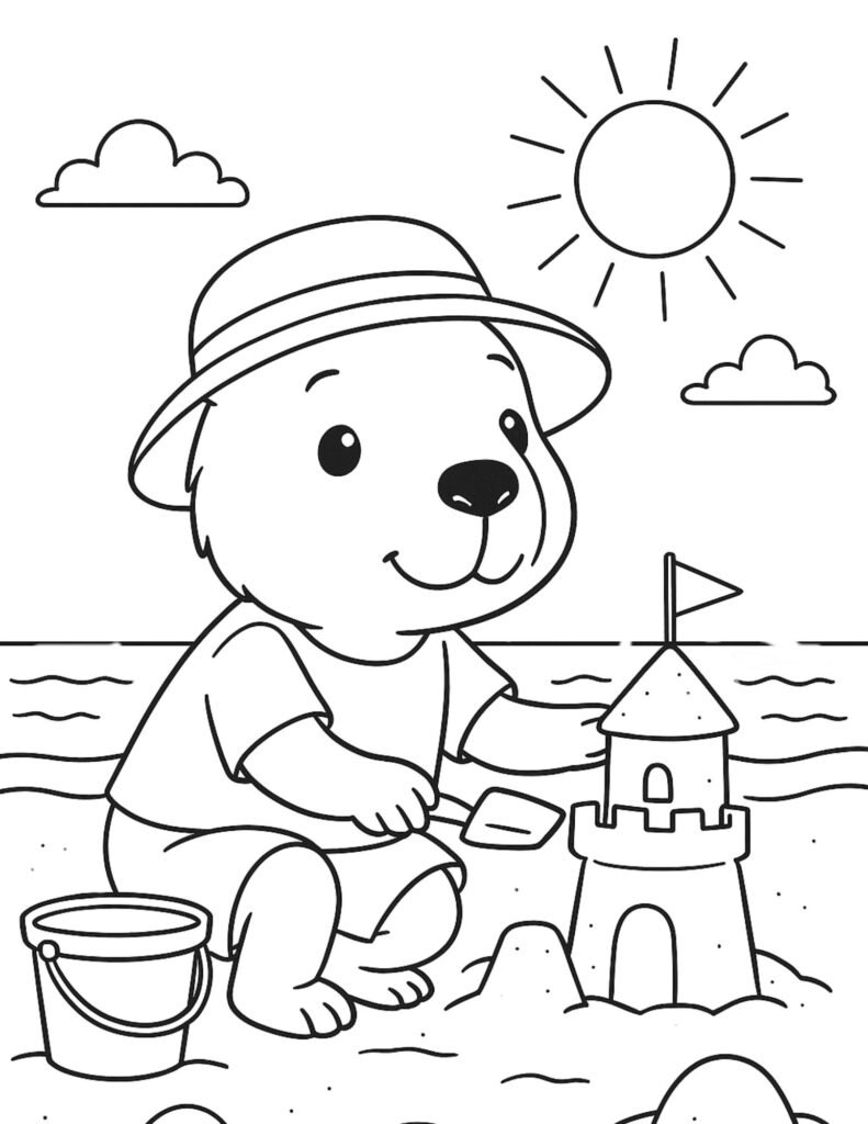 capivara para colorir