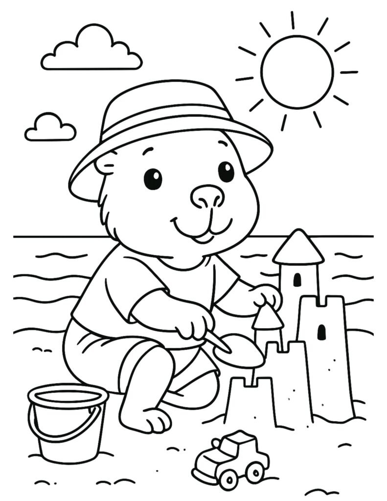 capivara para colorir