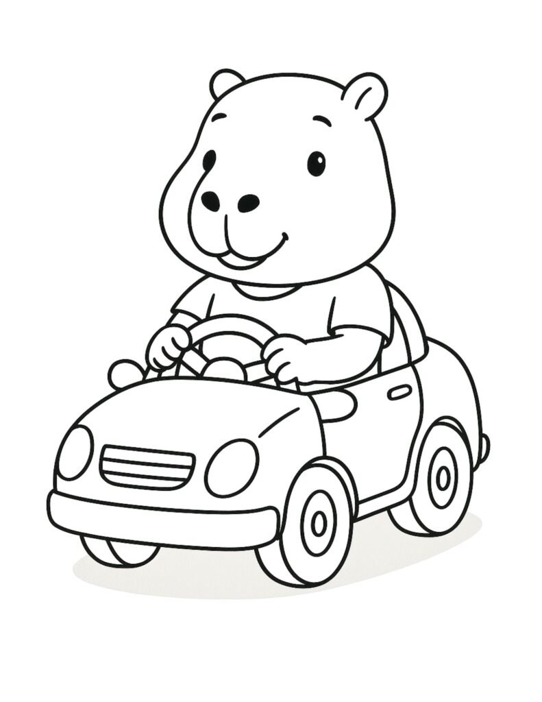 desenho para colorir capivara