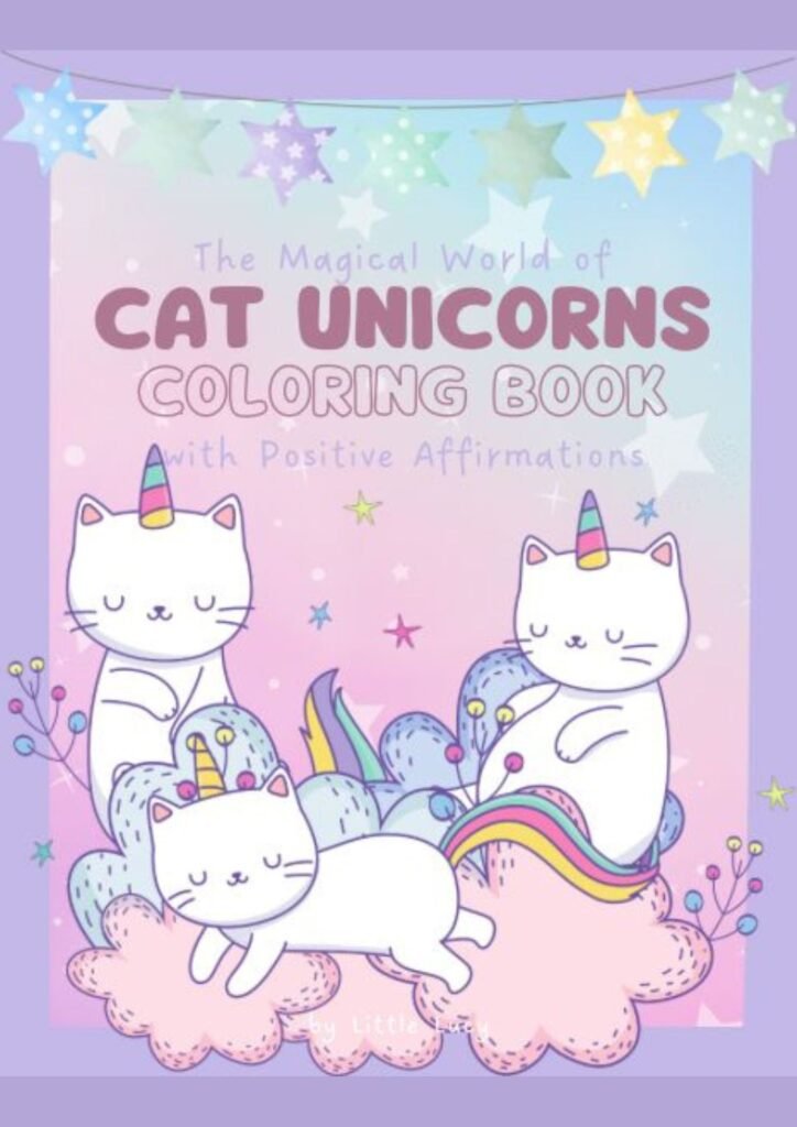 cats unicorn color pages