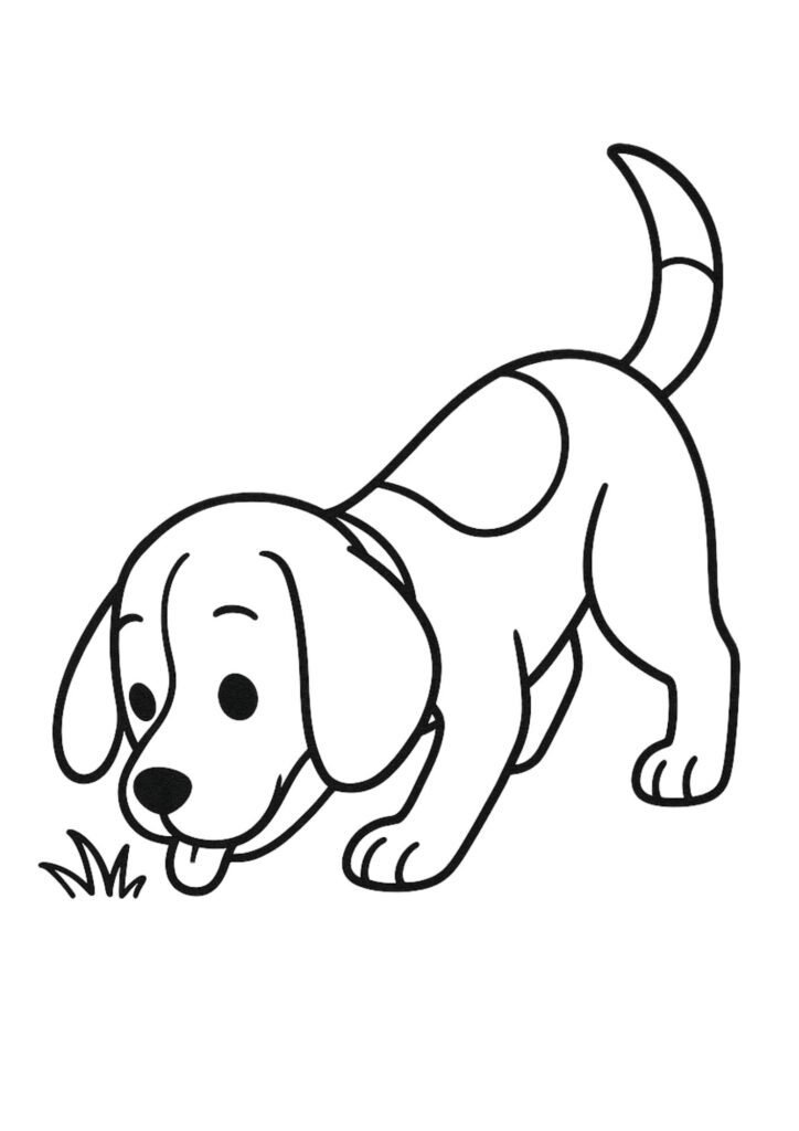 Beagle Curioso desenhos cachorro para colorir