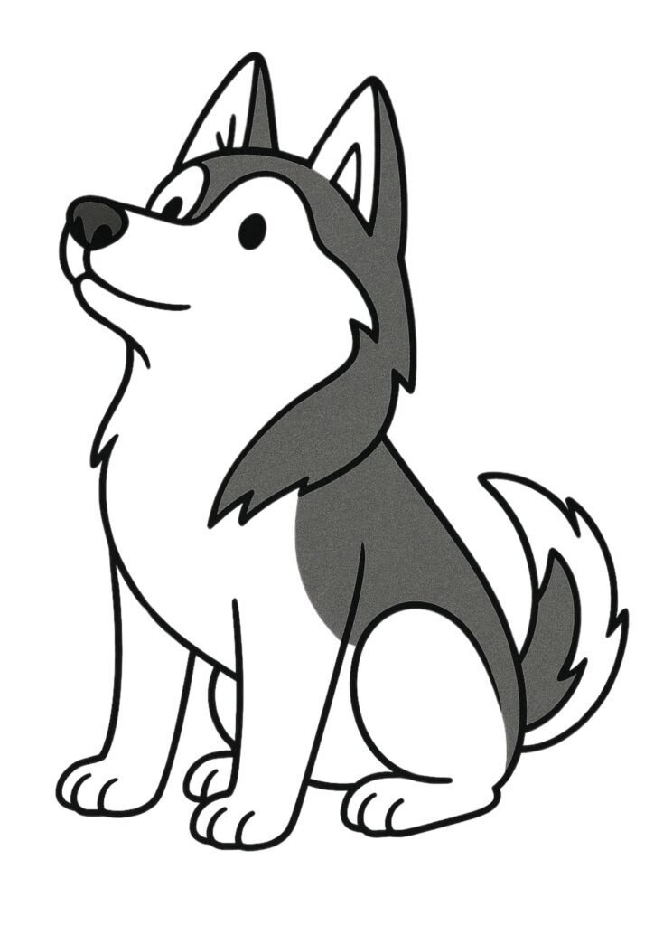 Desenho de Husky desenho para colorir 
