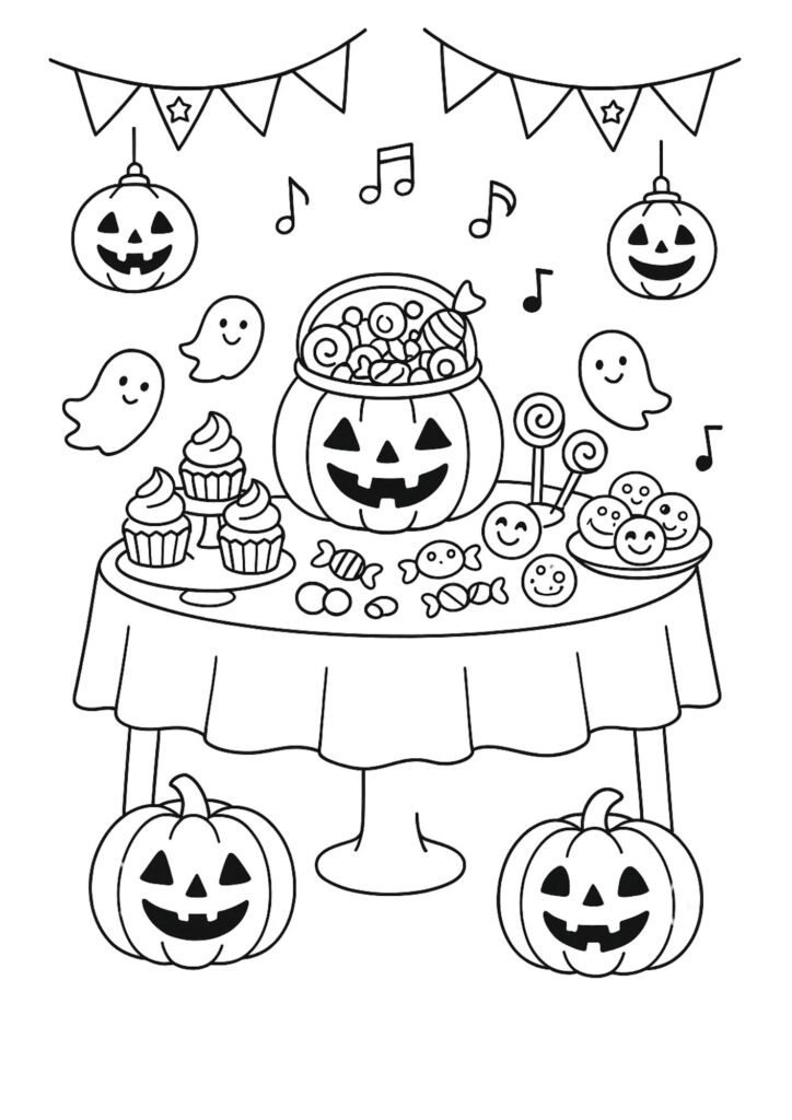 halloween color pages