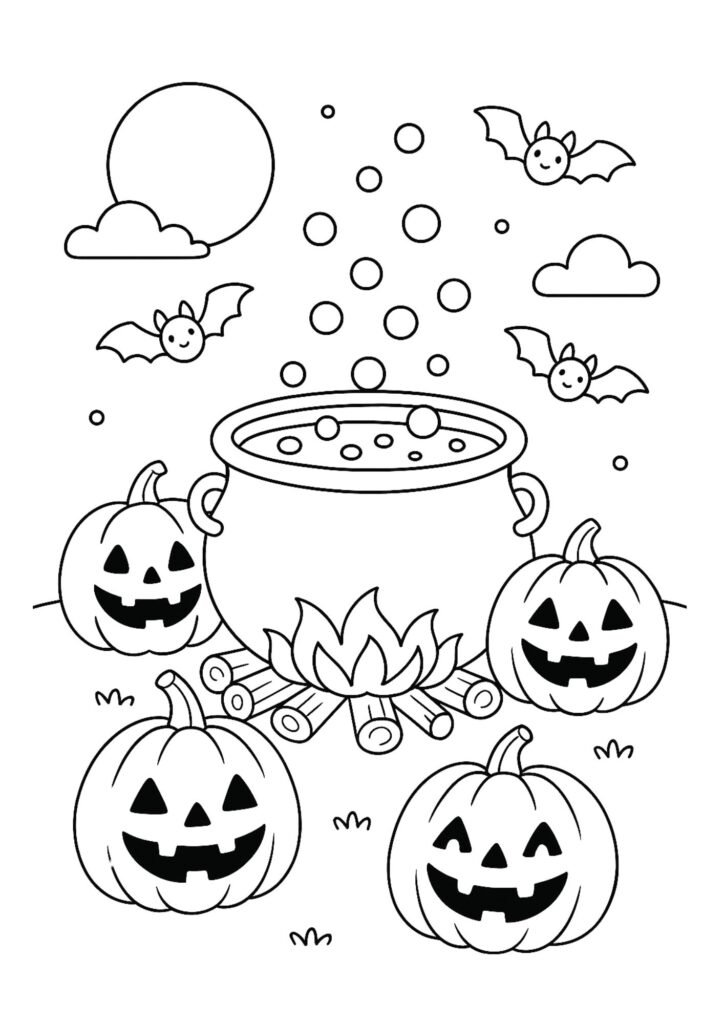 abobora desenho de halloween