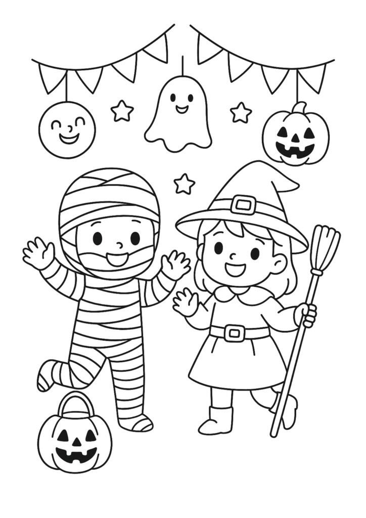 halloween color pages