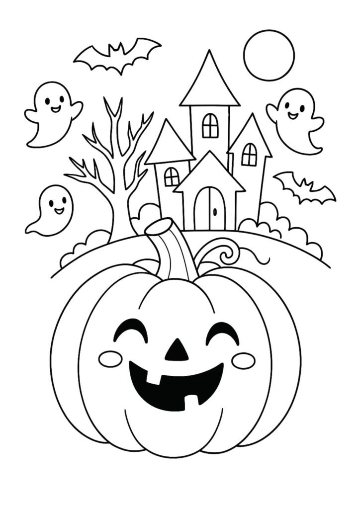 abobora desenho de halloween