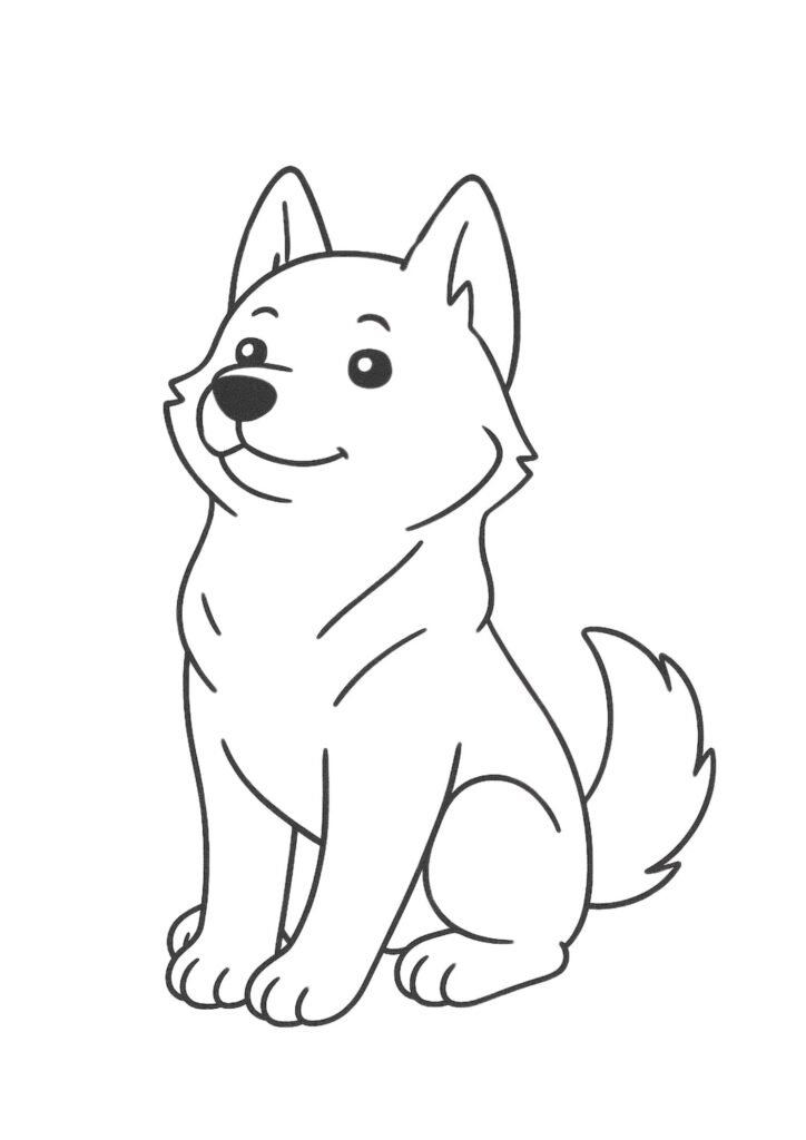 Husky Siberiano para Colorir desenhos cachorro para colorir