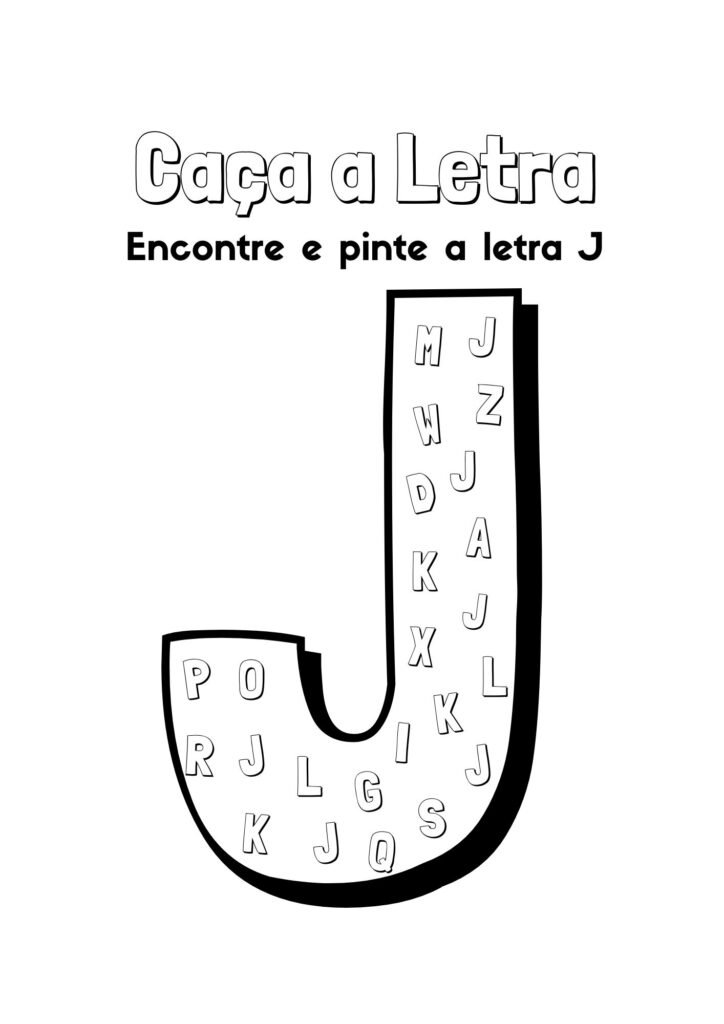 alfabeto para colorir letra j