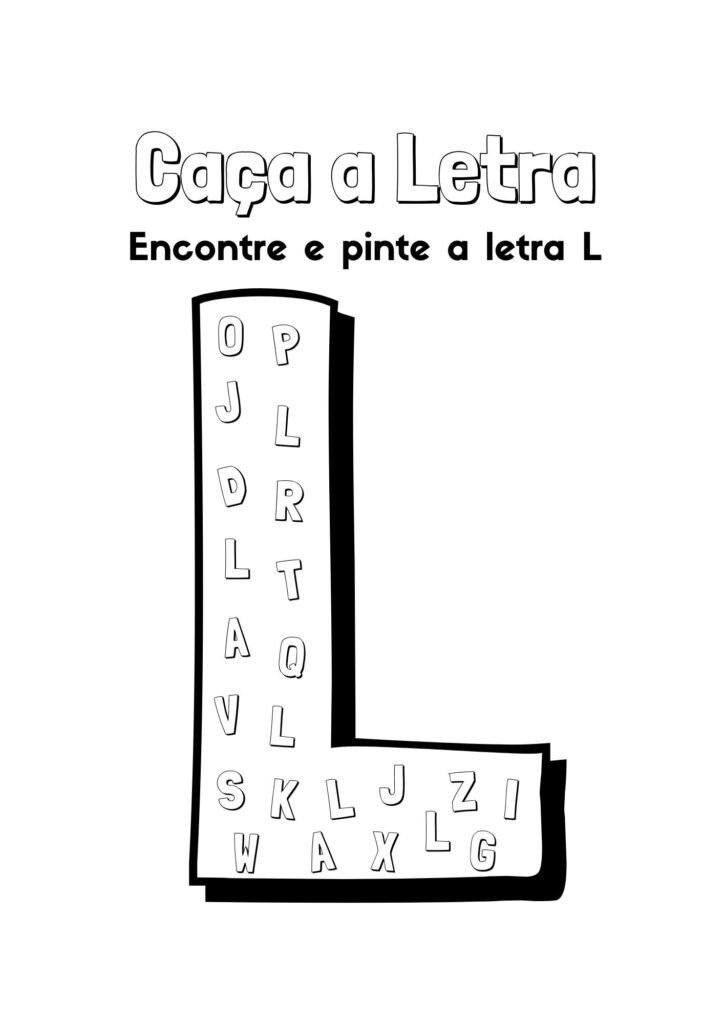 alfabeto para colorir letra l