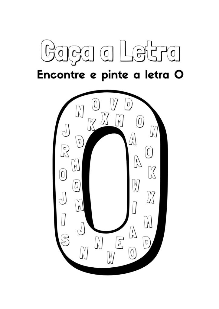 alfabeto para colorir letra o