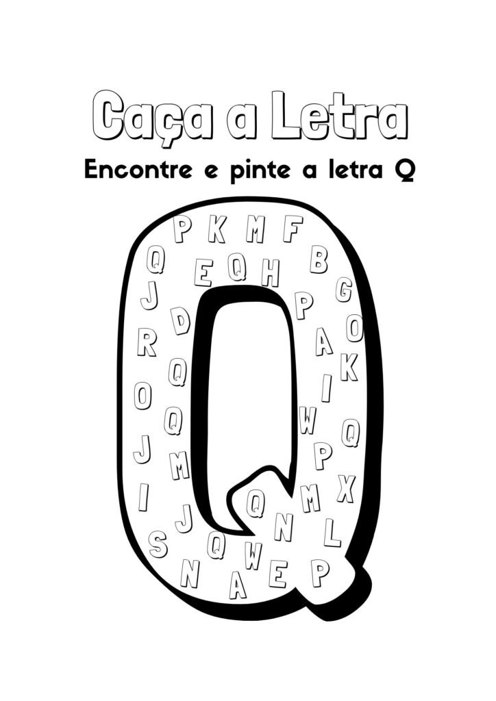 alfabeto para colorir letra q