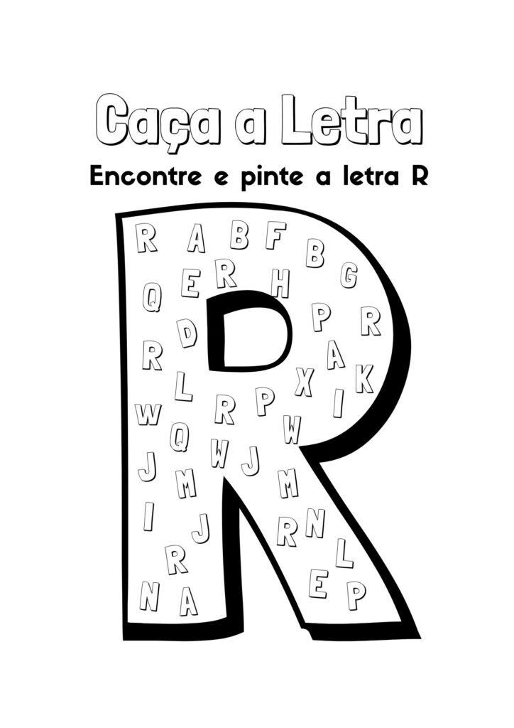 alfabeto para colorir letra r