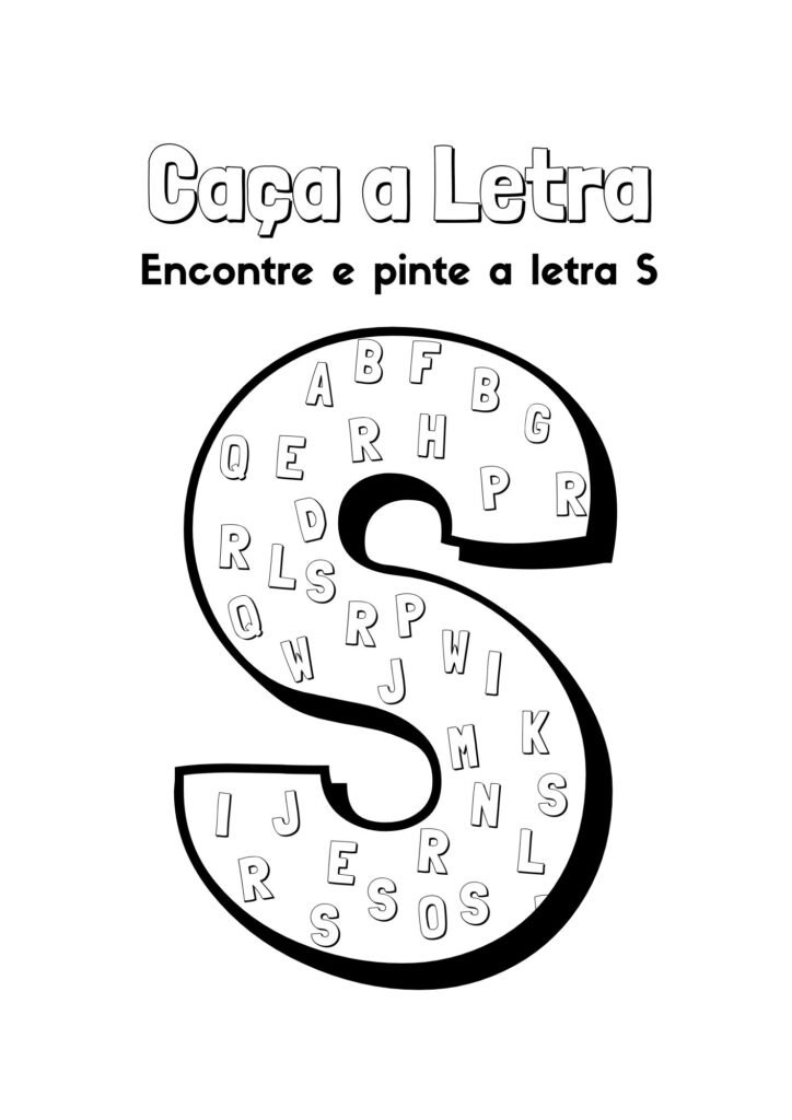 alfabeto para colorir letra s
