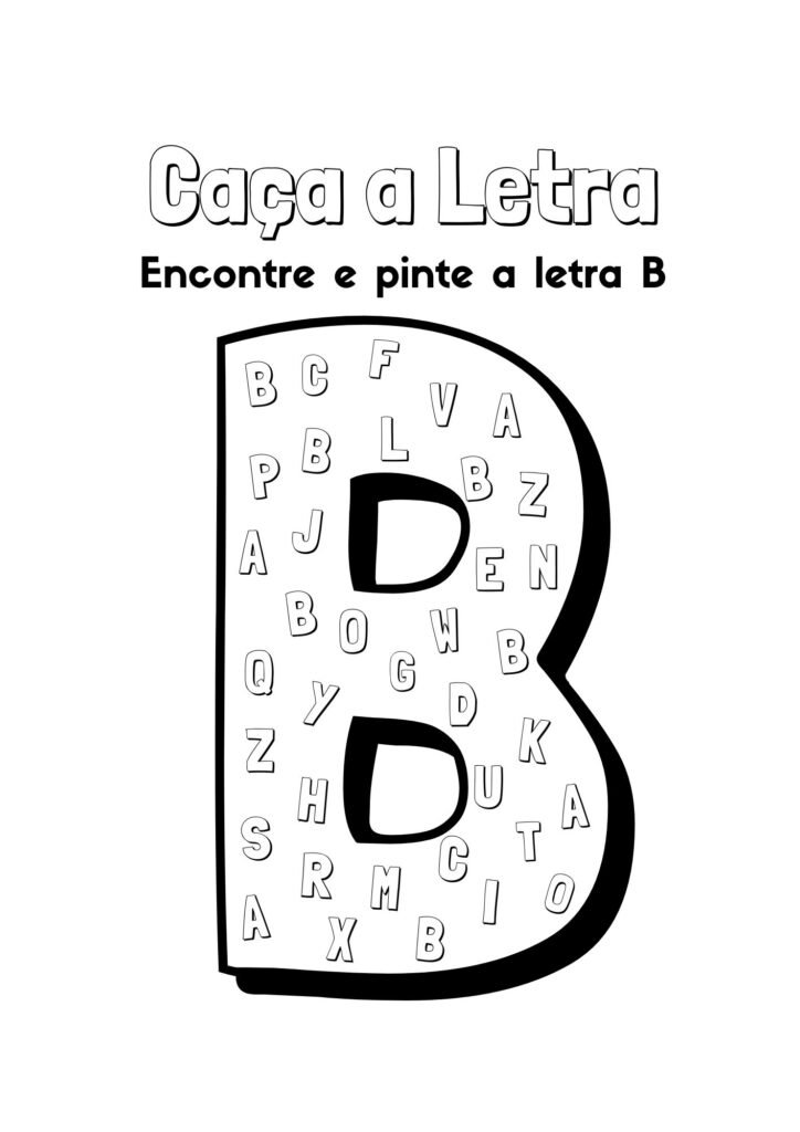 Alfabeto Completo Colorir letra B