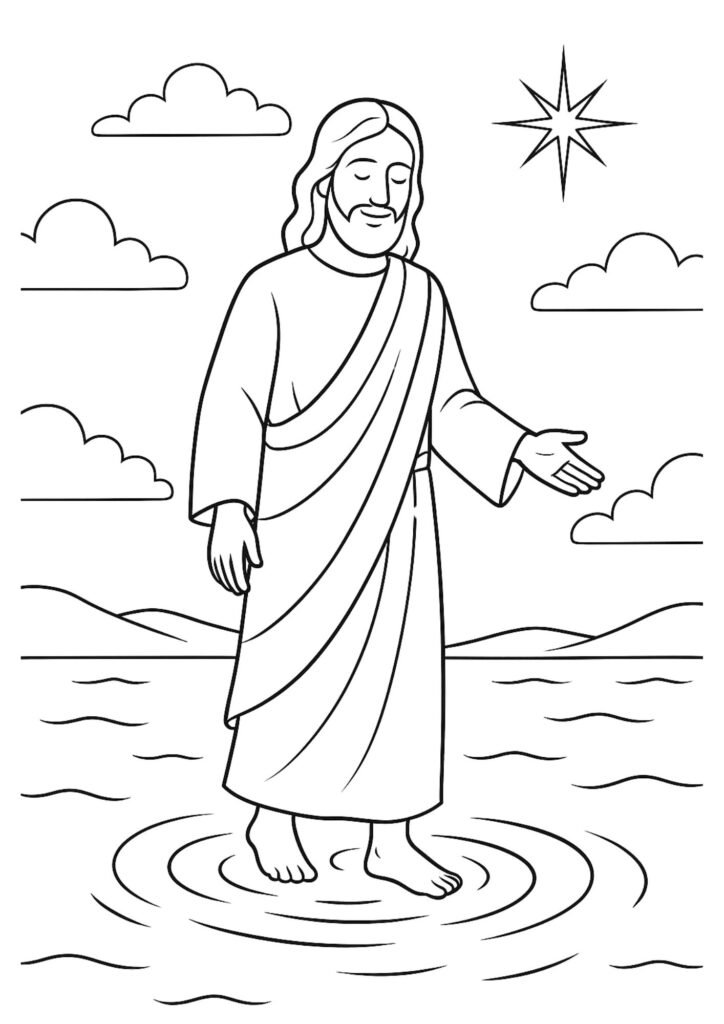 Jesus andando sobre as aguas 