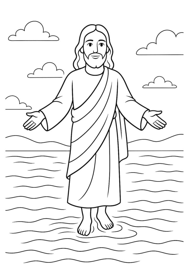 Jesus andando sobre as aguas 