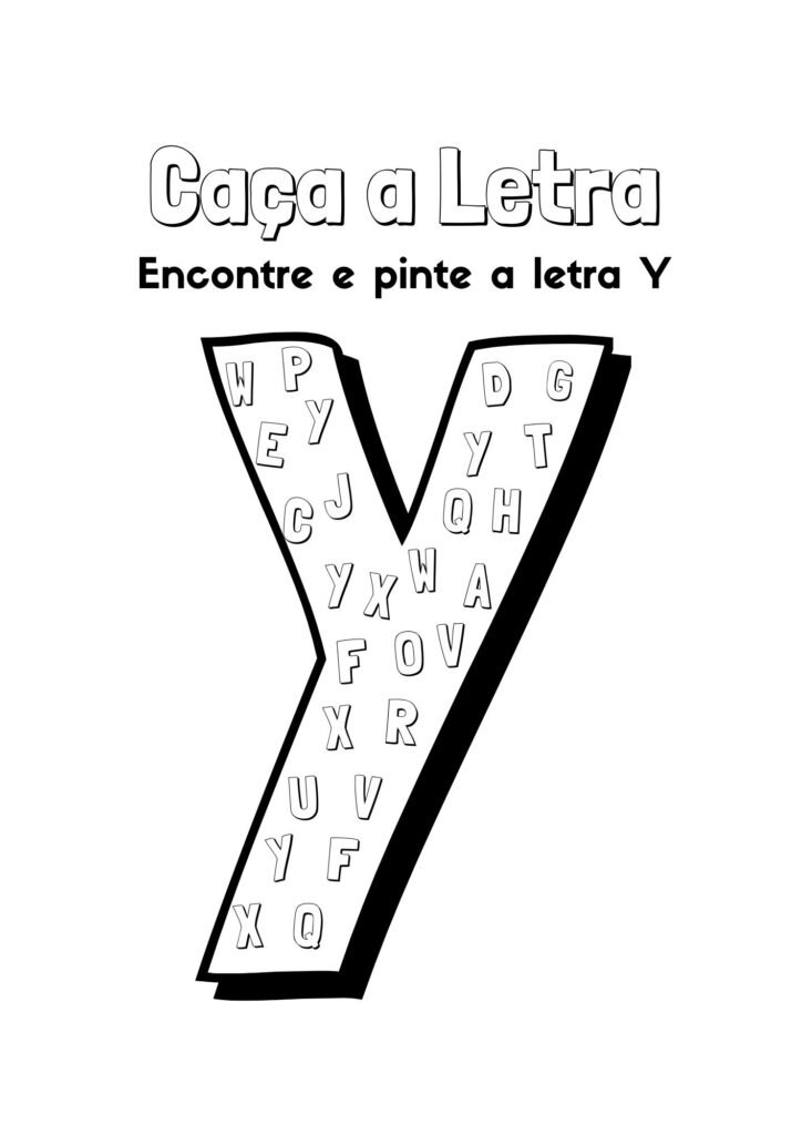 alfabeto para colorir letra y
