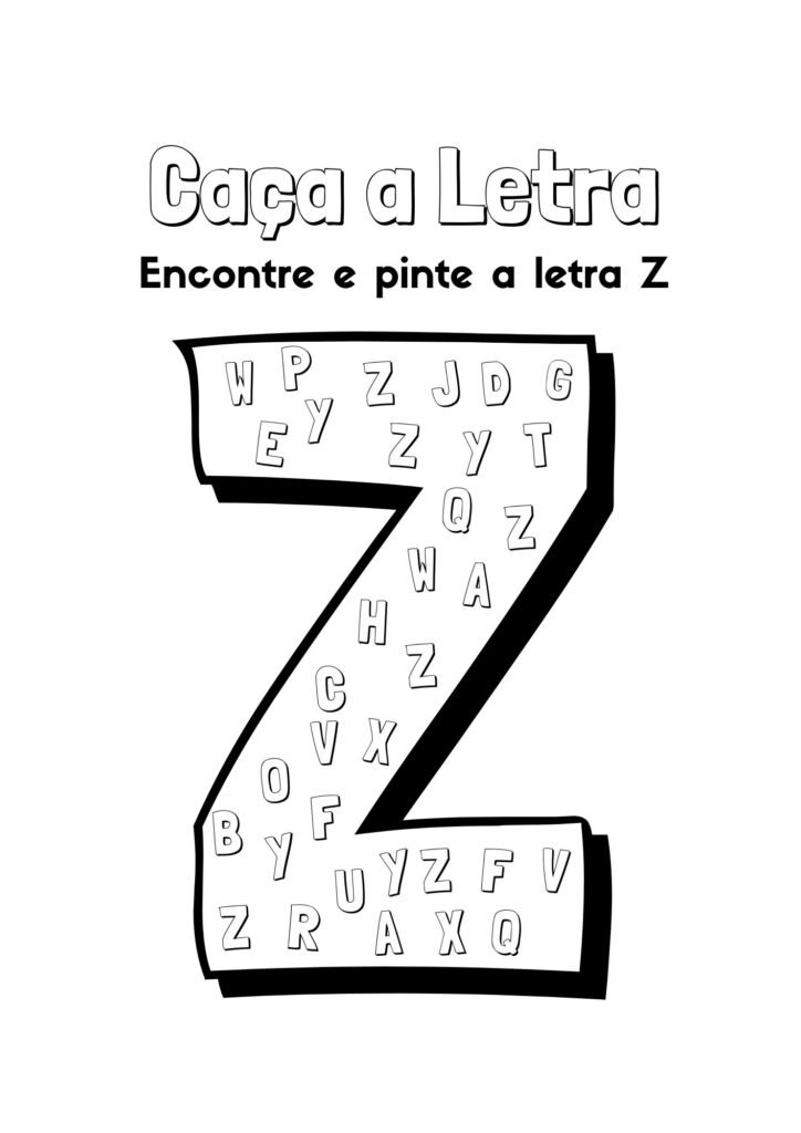 alfabeto para colorir letra z