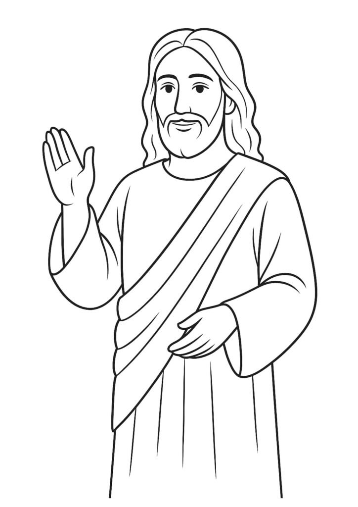 christ coloring page