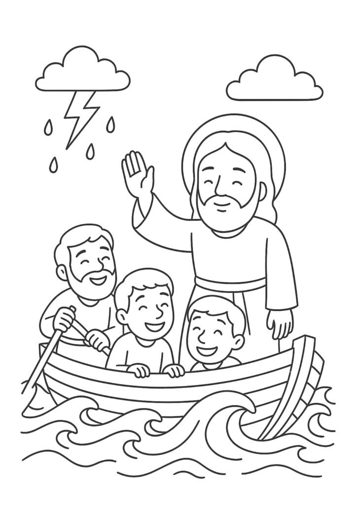Jesus acalmando a tempestade