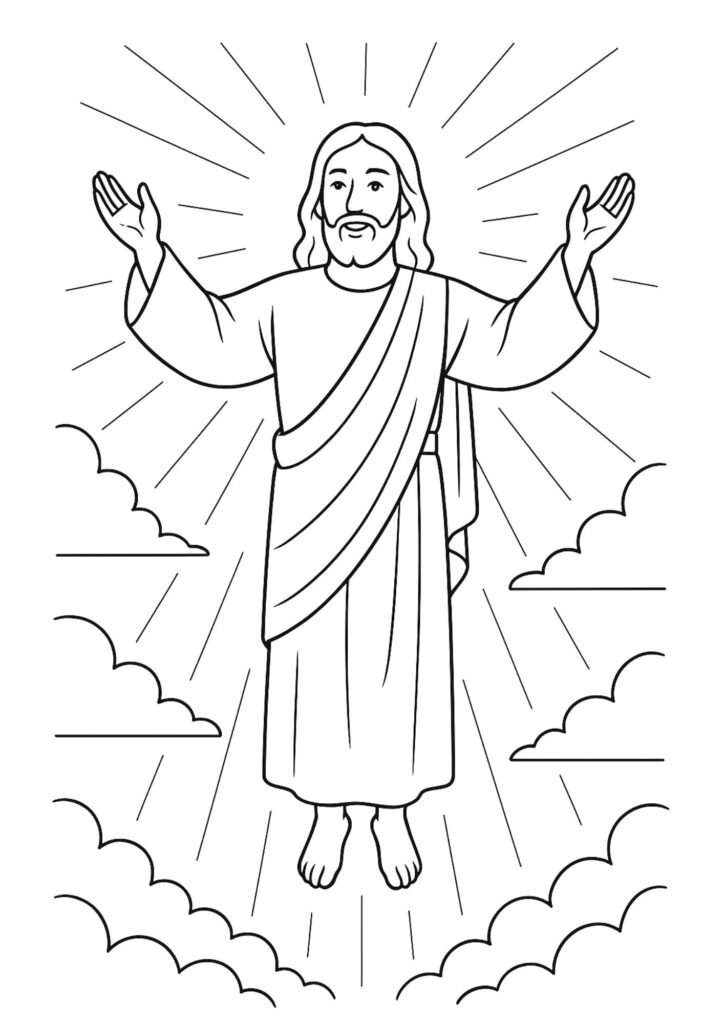 imagem jesus para colorir