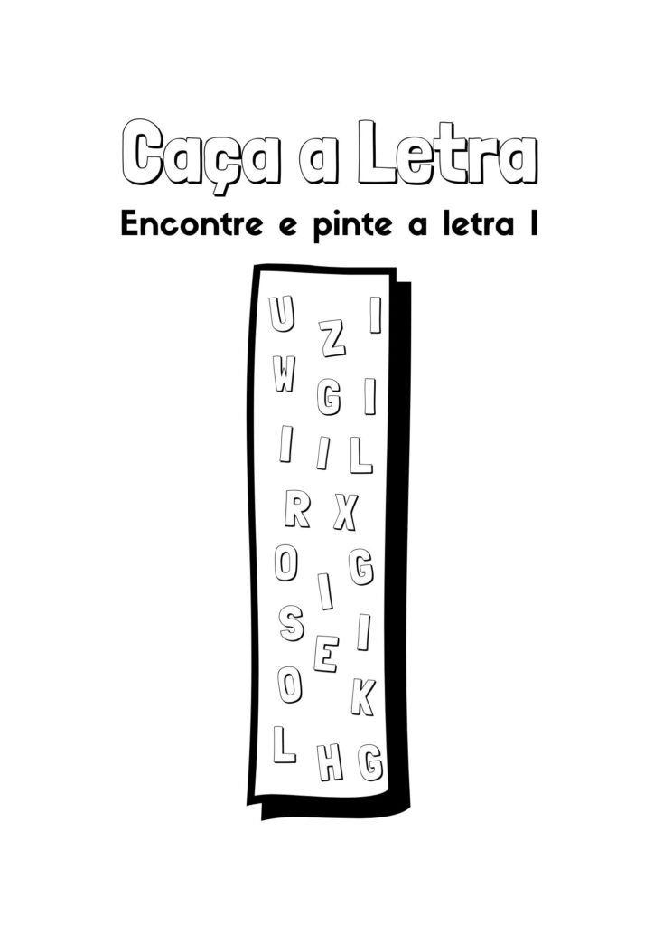 alfabeto para colorir letra i