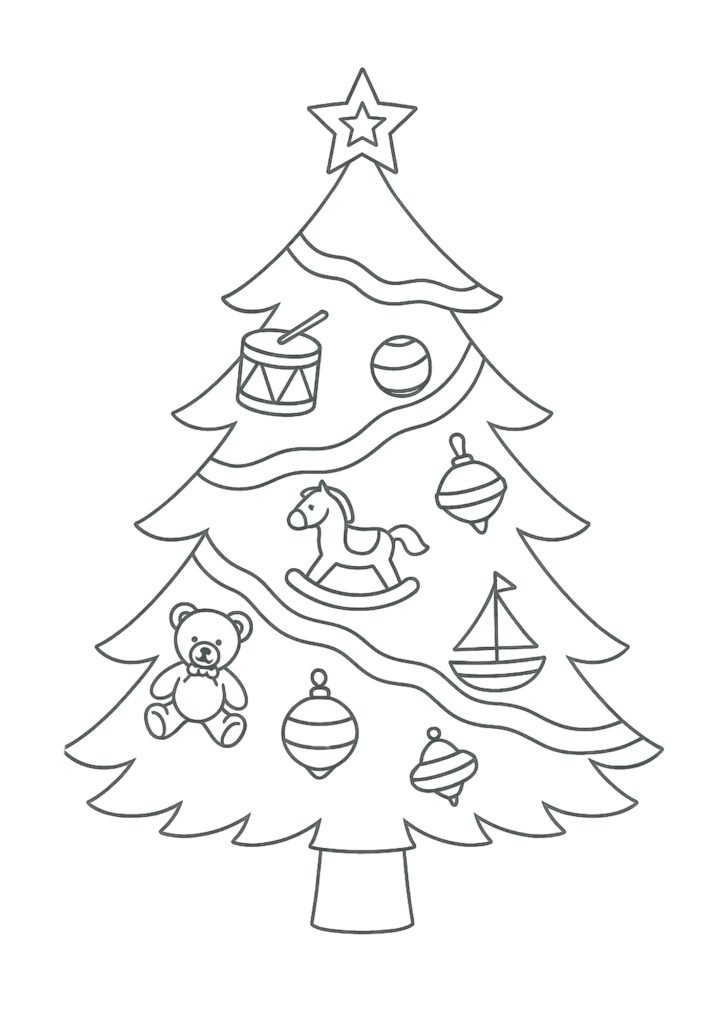 árvore de natal colorir
