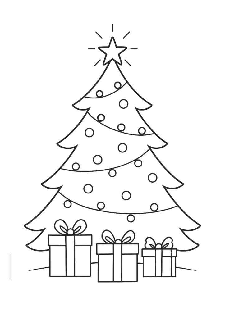 árvore de natal colorir
