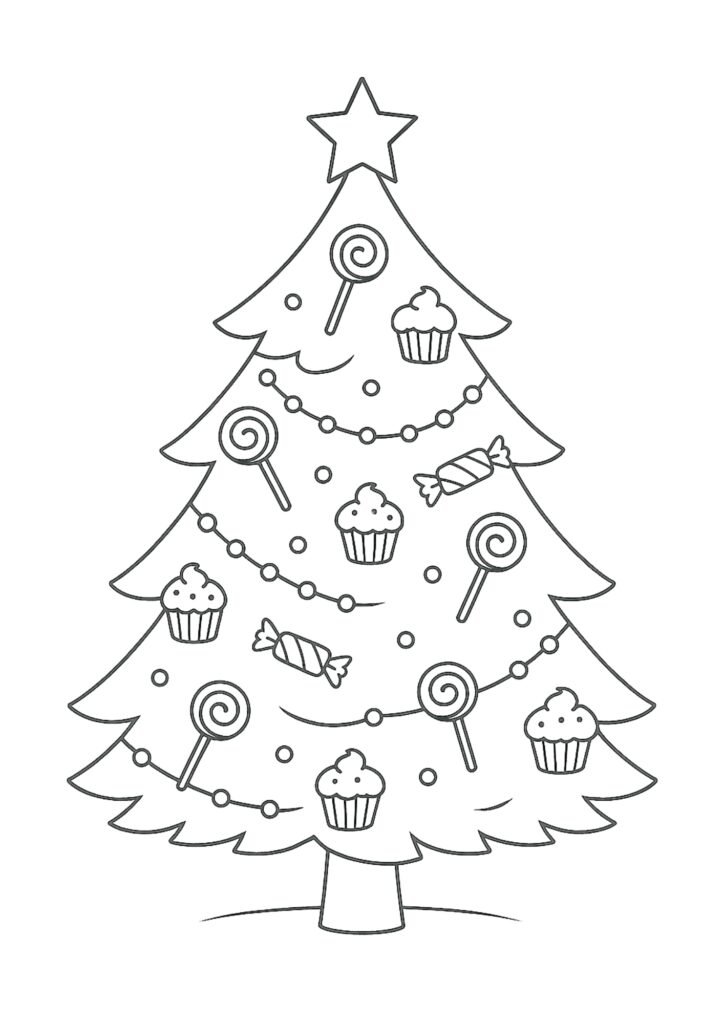 árvore de natal colorir
