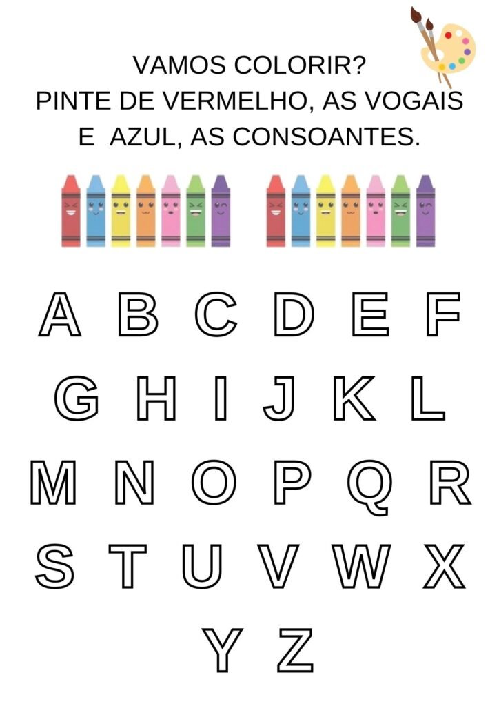 alfabeto para colorir e imprimir
