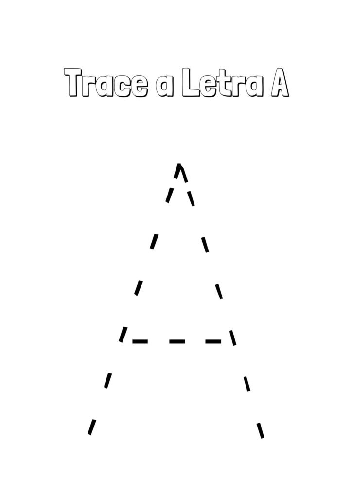 Alfabeto Pontilhado Completo letra A