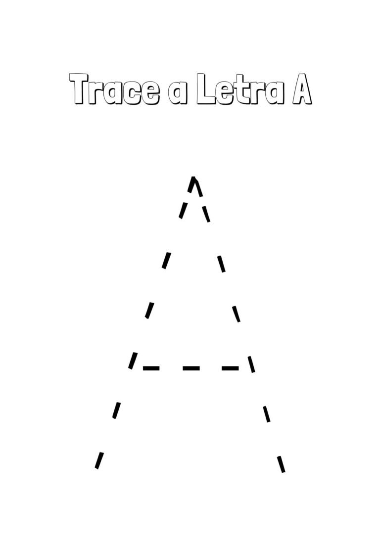 Alfabeto Pontilhado Completo letra A