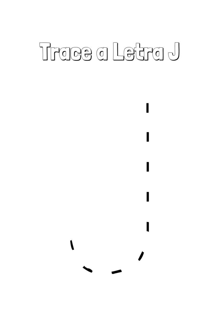 Alfabeto Pontilhado Completo letra J