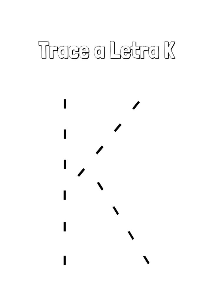 Alfabeto Pontilhado Completo letra K
