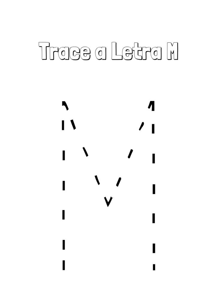 Alfabeto Pontilhado Completo letra M