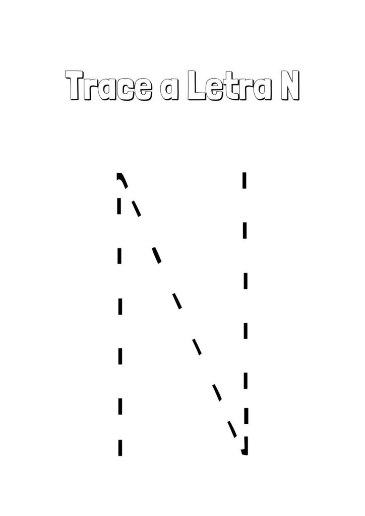 Alfabeto Pontilhado Completo letra N