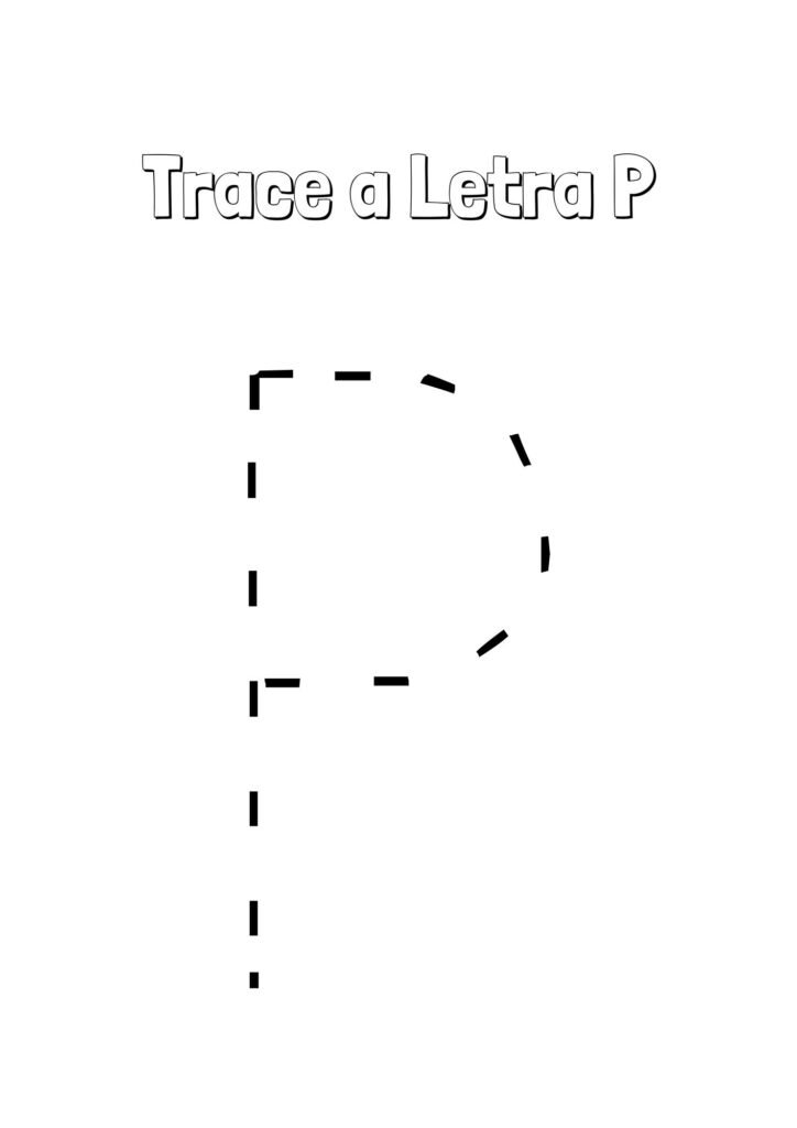 Alfabeto Pontilhado Completo letra P