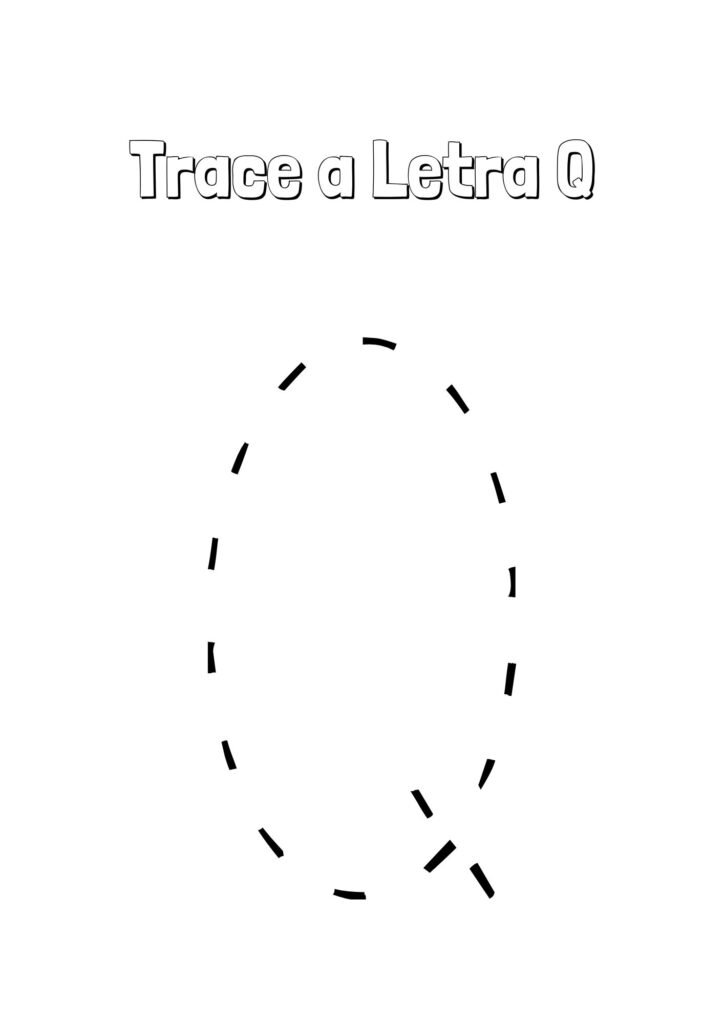 Alfabeto Pontilhado Completo letra Q