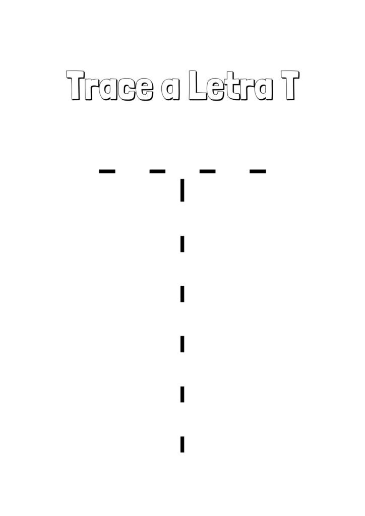 Alfabeto Pontilhado Completo letra T