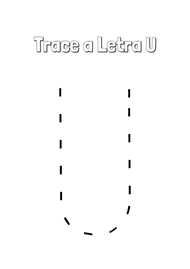 Alfabeto Pontilhado Completo letra U