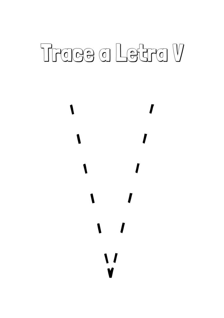 Alfabeto Pontilhado Completo letra V