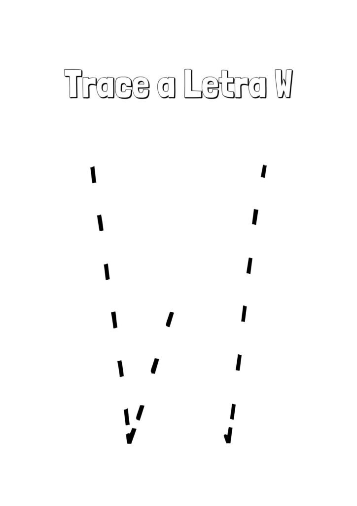 Alfabeto Pontilhado Completo letra W