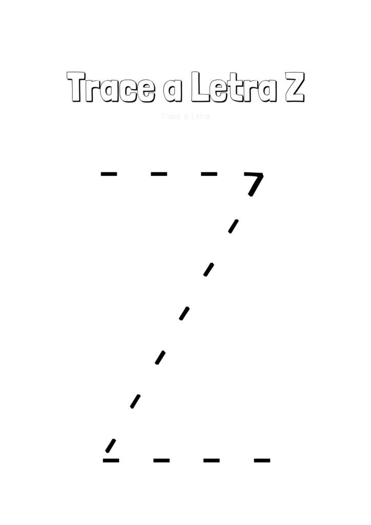 Alfabeto Pontilhado Completo letra Z