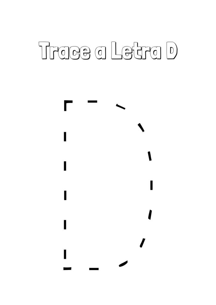 Alfabeto Pontilhado Completo letra D