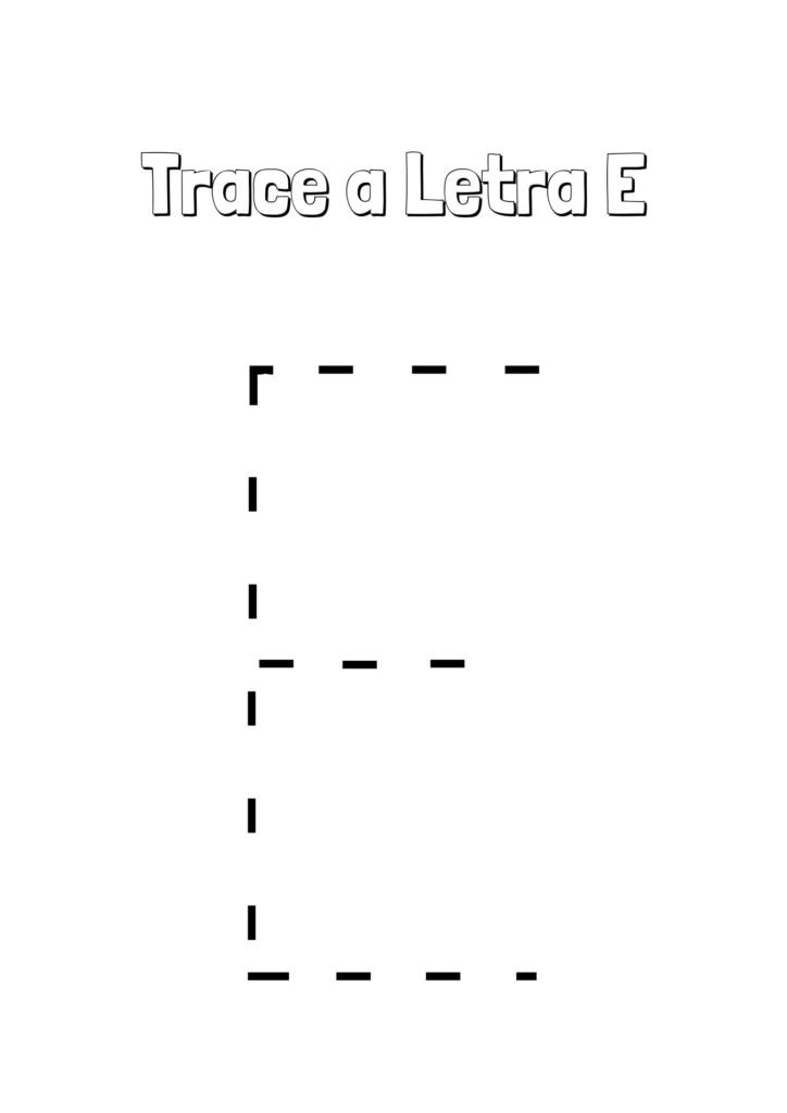 Alfabeto Pontilhado Completo letra E