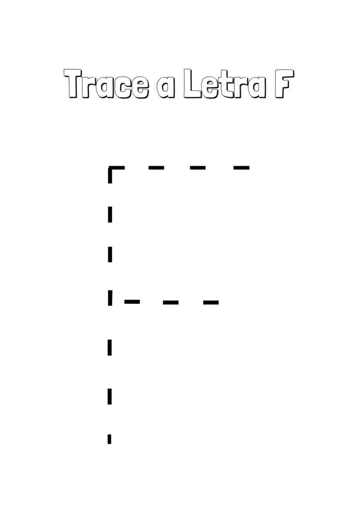 Alfabeto Pontilhado Completo letra F