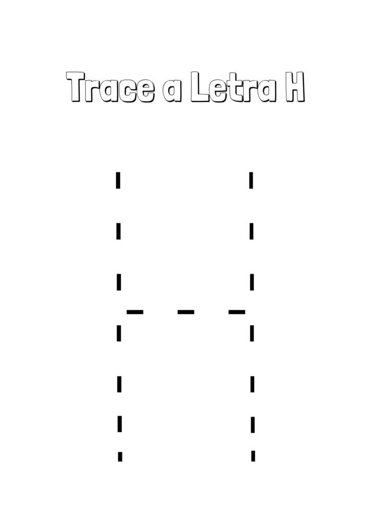 Alfabeto Pontilhado Completo letra H